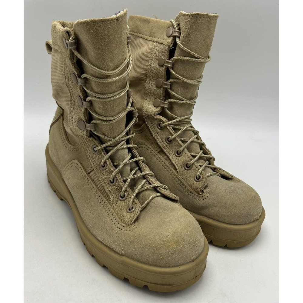 Military Boots Mens 5 W Wide Combat Desert Tan Lace Up Vibram Tactical Official
